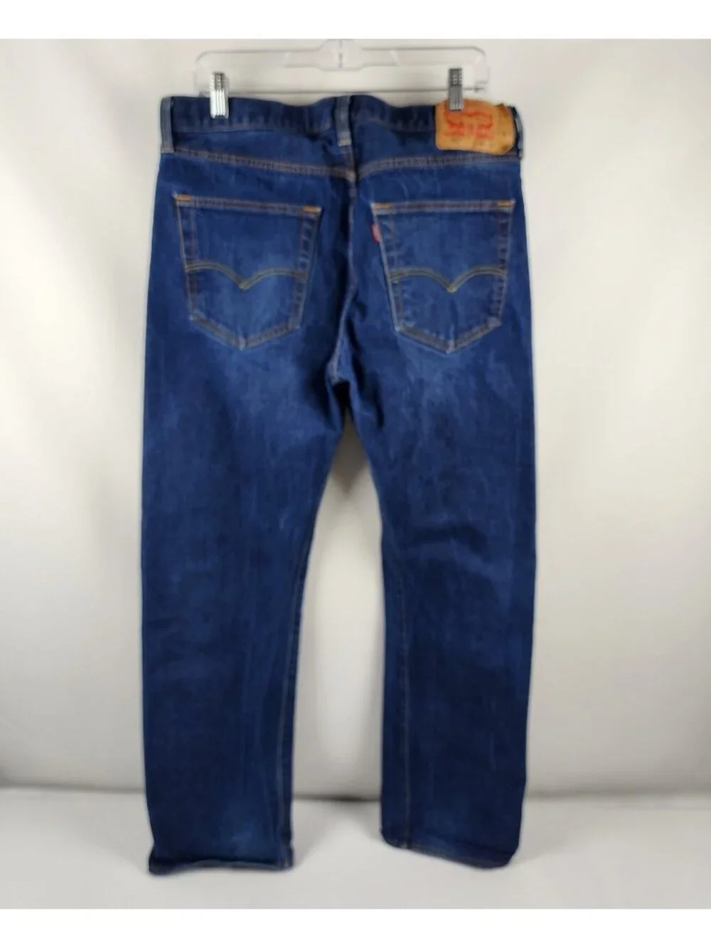 LEVIS 501 Jeans Mens 36x32 Button Fly Blue Straight Leg Denim